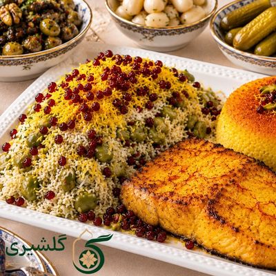 باقالی پلو با ماهی شیر گلشیری