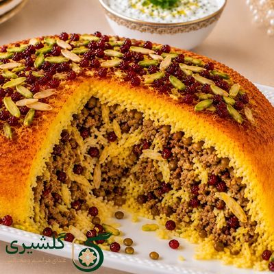 ته چین عدس پلو گلشیری