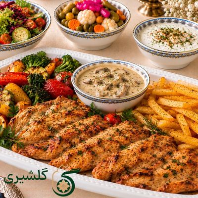 خوراک استیک مرغ گلشیری