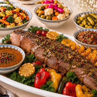 خوراک زبان گوساله درسته گلشیری