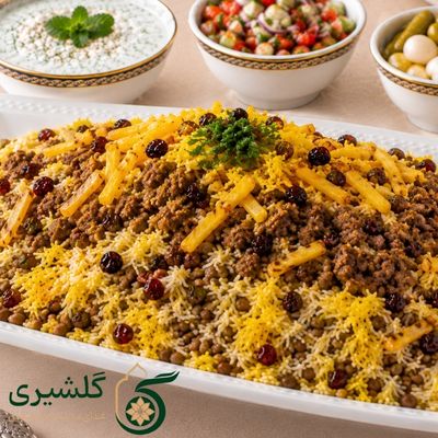 عدس پلو با گوشت گلشیری (1)