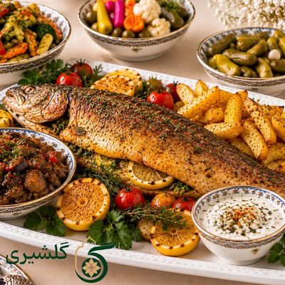 ماهی قزل آلا شکم پر گلشیری